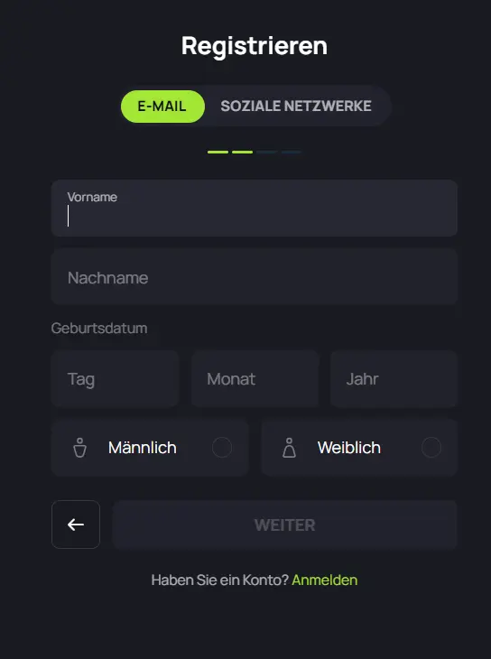 Schritt zur Identitätsprüfung
